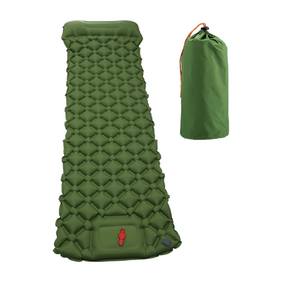Almohadas de camping únicas, almohadillas de dormir no unibles, mat de camping con almohada para acampar y hacer senderismo, color verde