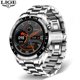 thumbnail image 1 of LIGE 2023 pantalla táctil de círculo completo banda de acero lujo Bluetooth llamada hombres reloj inteligente impermeable actividad deportiva reloj de fitness + caja Tan Jianjun unisex, 1 of 2