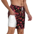 thumbnail image 2 of Balery Beautiful Maple Leaf Lantern Mens Swim Trunks Swim Shorts for Men Quick Dry Inseam Beach Shorts with Compression Liner Pocket-3X-Large, 2 of 9