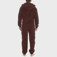 thumbnail image 4 of Utoimkio Men's Warm Fleece Hooded Onesie Jumpsuits One Piece Full Zipper Pajamas Playsuit Outdoor Camping Coverall Sleepwear, 4 of 6