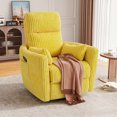 thumbnail image 2 of Furmax 360° Swivel Recliner Power Massage Rocker Chair Adult Glider Rocker with 2 Comfy Pillows for Nursery,Corduroy Yellow, 2 of 7