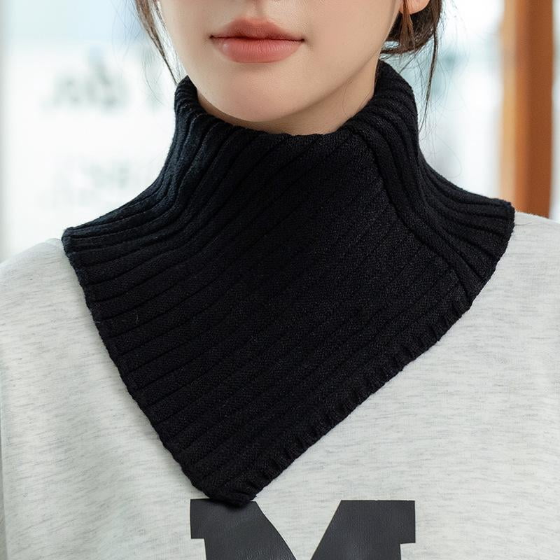 Agiufgs Women's Knit Neck Warmer, Polyester Triangular Ribbed Knit Mock ...