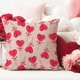thumbnail image 6 of Valentines Pillow Covers 18X18 Inch Set of 2 Lollipops Candy Heart Love Bow Red Valentines Day Decorations Outdoor Modern Farmhouse Decorative Throw Pillow Cases for Couch Living Room Decor, 6 of 6