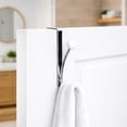 thumbnail image 2 of Over The Door Hook Rack Chrome Finish with 2 White Ball Ends, 2 of 8