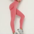 thumbnail image 3 of SWSMCLT Women's Yoga Leggings Soft Sports Active Athletic Tummy Control Slim Fit Seamless Thigh Running Buttery Pants Slimming High Waisted Pant Workout Melon Small, 3 of 5