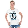 thumbnail image 4 of Crazy Cat Ladies Funny Gym Workout Womens Slim Fit Graphic Tee Brisco Brands L, 4 of 5