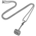 thumbnail image 2 of Men's Stainless Steel Necklace Pendant With 61cm Chain Motorcyclist Gift Amulet, 2 of 3