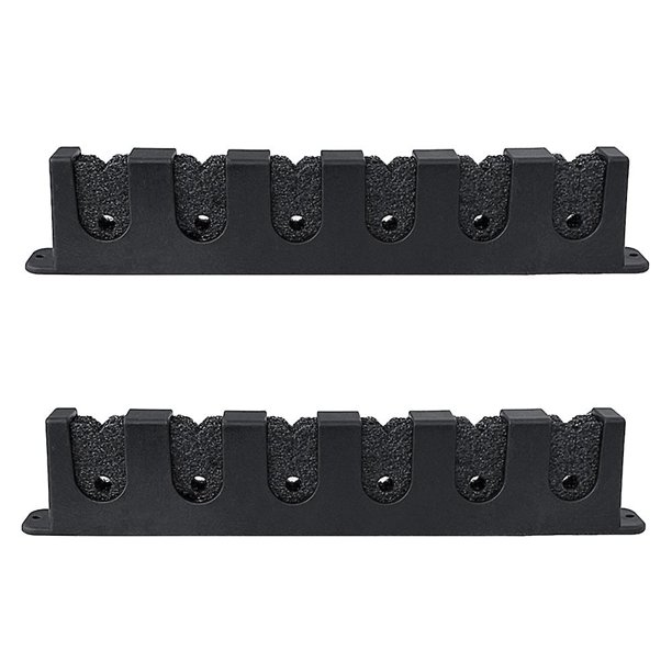Soporte de caña de pescar horizontal Soporte de caña de pescar Soporte de pared modular para pesca en garaje Herramienta de almacenamiento de 6 cañas