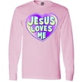 thumbnail image 3 of Inktastic Jesus Loves Me Long Sleeve T-Shirt, 3 of 5
