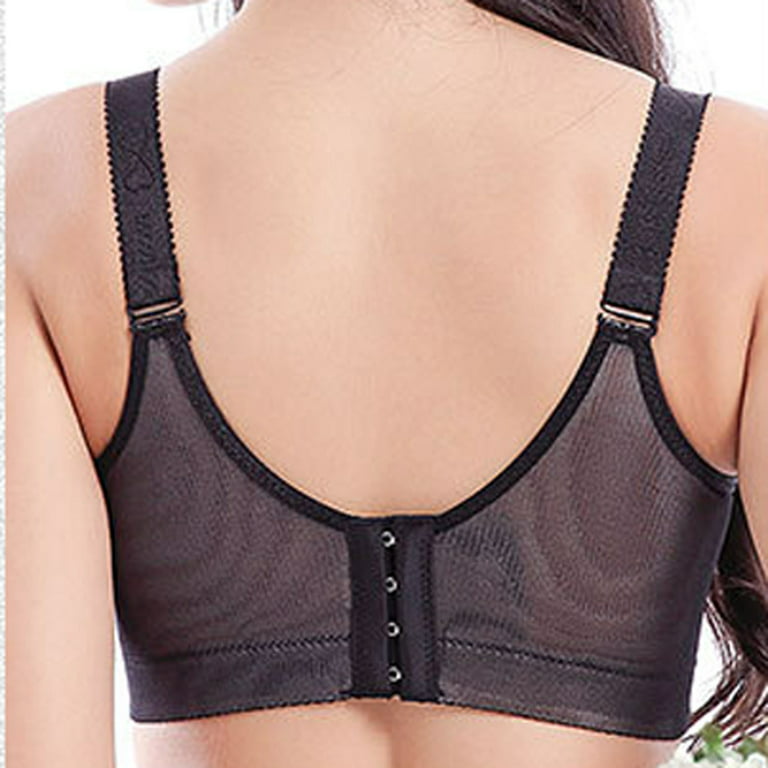 Women's Sports Bras Size Extra-Elastic Breathable Trim Plus Underwire Bra  for Women Black 48C