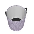 thumbnail image 3 of LNWH Laundry Basket, Light Purple Stripes Pattern Foldable Laundry Hamper With Handles Waterproof, Small, 3 of 8