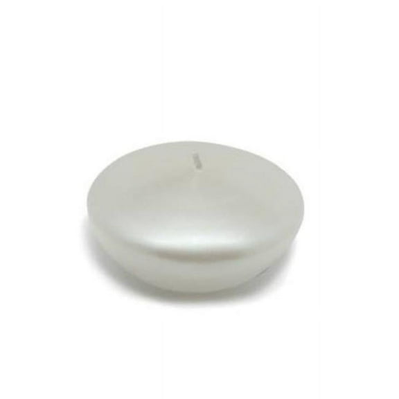 Jeco CFZ-076-0 3 in. Floating Candles, Pearl White - 12 Piece per Box