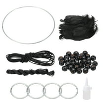 Uxcell DIY Dream Catcher, Making Dream Catcher Supplies Handmade Dream Catcher Kit Feather Crystal Beads for Wall Hanging Ornament Decor Craft, Black