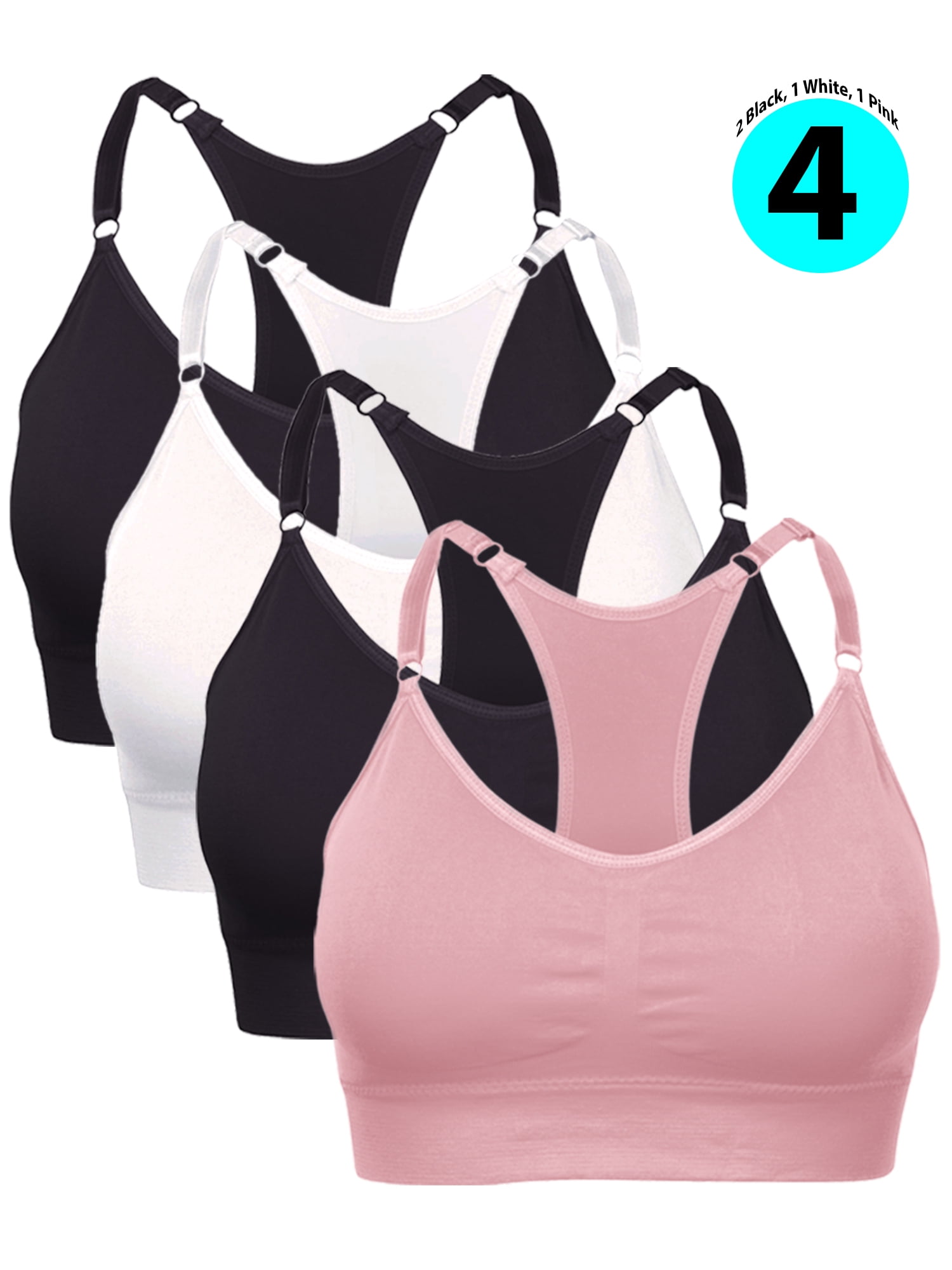 B2BODY Women's Sports Bras Yoga Lounge Wireless Racerback Bra Small