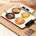 thumbnail image 2 of Warming Mat for Food, Electric Warming Tray with 6-Level Temperature and Hours Setting, Waterproof Food Warmer for Party, Kitchen, Beige, 2 of 9