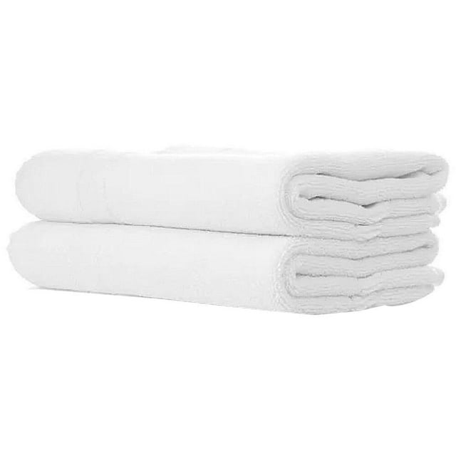 Toallas Blancas Grandes Premium de 2 MTS x .95 cm Peso 1,030 Gramos Color Blanco (2 Piezas