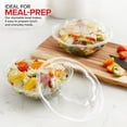 thumbnail image 6 of Stock Your Home 24oz Clear Plastic Salad Bowls with Lids Disposable (50 Pack) Small Takeout Container with Snap on Lid for Fruit Salads, Quinoa, Lunch and Meal Prep, Acai Bowl, To-Go Party Containers, 6 of 7
