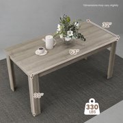 Resenkos Dining Table,Dinner Table, 63 Inch Rectangular Modern Dining Kitchen Table-Light Gray