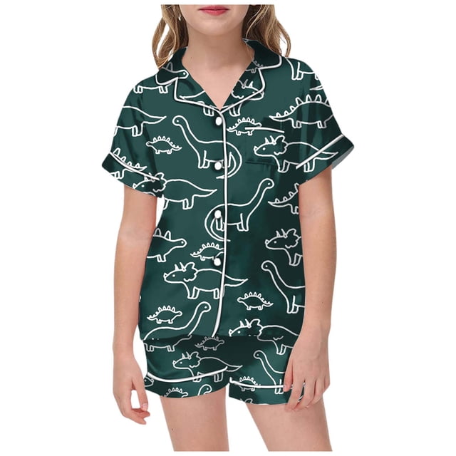 Ensemble de Pyjama pour Petit Garçon, Ensembles de Pyjama à Colorier DIY, Ensemble de Hauts à Boutons, Ensemble de Pyjama Classique, Pyjama pour Fille, Taille 8-10 Ans