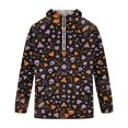 thumbnail image 5 of Hsovts Multi Style Halloween All Over Print Hoodies for Men, Pumpkin, Ghost, Witch, Bat Full Print Soft Long Sleeve Drawstring Pullover Tops Purple 2xL, 5 of 7