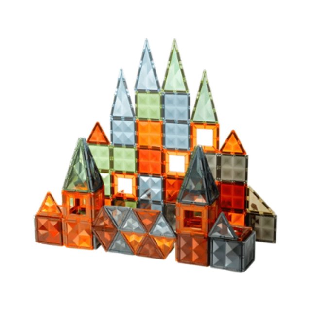 Juguetes De Bloques Construcción Magnéticos Para Niños 100pz Malubero Multicoolor