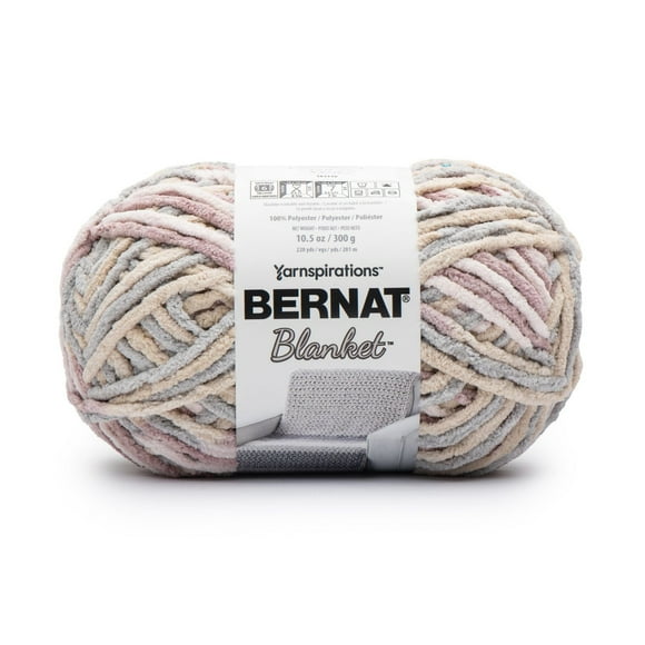 Bernat® Blanket™ #6 Super Bulky Polyester Yarn, Morning Dove 10.5oz/300g, 220 Yards