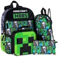 thumbnail image 1 of 5-Pack Minecraft Backpack School Bag With Gym Bag Lunch Bag Keychain, 1 of 5