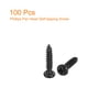thumbnail image 3 of #2 x 3/8" Tornillo autorroscante de cabeza plana Phillips, 100pcs - Tornillo de cabeza redonda de acero inoxidable 304 (Negro), 3 of 6
