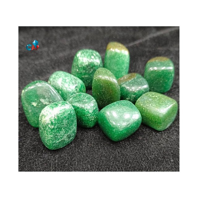 Nueva llegada piedra rodada aventurina verde natural para curación al mejor precio de la India cambay art