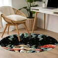 thumbnail image 4 of Round Rug 4Ft Washable Non-Slip, Mushroom Circle Area Rugs for Living Room Bedroom, Watercolor Botanical Sage Green Eucalyptus Leaves Indoor Floor Mats Carpet Runner for Home Decor Aesthetic, 4 of 8