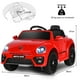 thumbnail image 3 of Costway Coche Eléctrico Volkswagen Beetle para Niños Coche de Bateria 12V con Control Remoto Luces Música Vehículo Motorizado 95 x 56 x 47 cm, 3 of 9