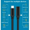 thumbnail image 5 of Tianle USB C Extension Cable, Type-C USB 3.2 Gen 2(10Gbps) Male to Female Extender,4K@60HZ Fast Charge,Compatible with USB TYPE-C to Transfer data,Charge Audio-video Devices.-Black (5 meter), 5 of 9