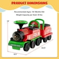 thumbnail image 3 of Gymax Ride on Train 6V Battery Powered Ride on Toy w/ Under-Seat Storage & Carriage Green, 3 of 10