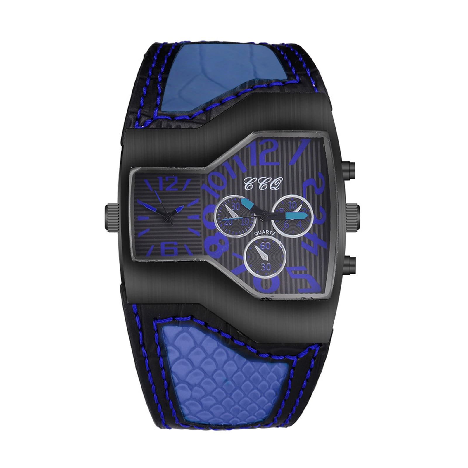 Mightlink Men Quartz Watch Waterproof Big Dial Multiple Time Zone