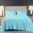thumbnail image 3 of SCI Luxury 4PC Sheet set 800 Thread Count Bedsheets pure Egyptian Cotton Twin XL Size Sateen Weave Hotel Sheets Fits Mattress Upto 18" Inch Deep Pocket ( Aqua Blue ), 3 of 5