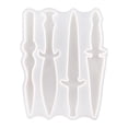thumbnail image 1 of Wosthever Molde de silicona ligero y suave para espada, molde duradero, moldes colgantes pequeños de fácil almacenamiento, herramienta de Artesanía 4 espadas pequeñas, 1 of 6