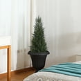 thumbnail image 6 of DR.Planzen 2-Pack 3ft Artificial Cedar Topiary Trees, UV-Resistant Outdoor Potted Plants for Porch & Garden Decor, 6 of 13