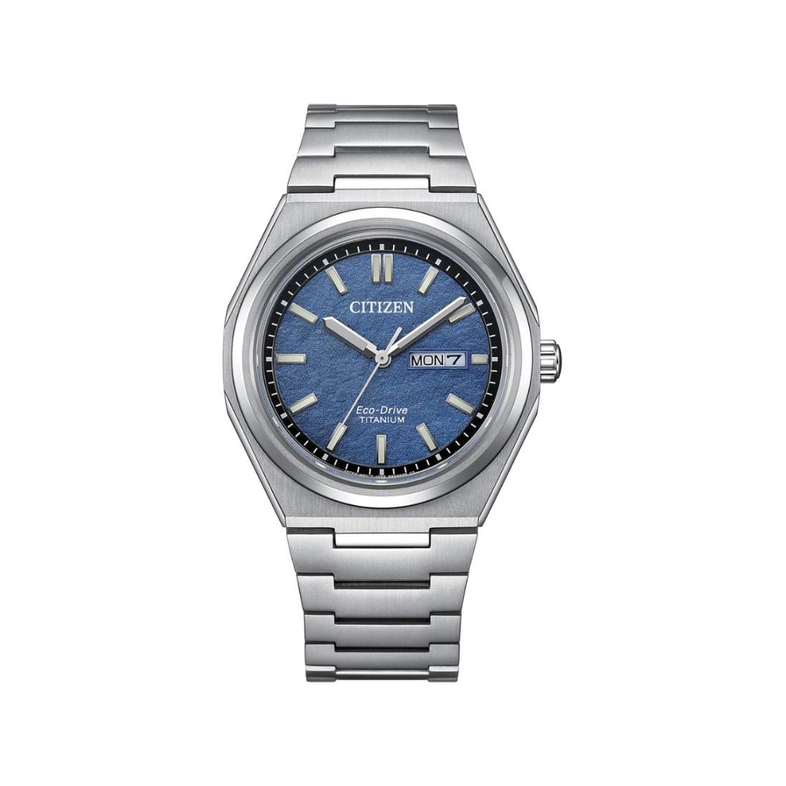 Citizen Men's Eco-Drive Brycen Blue Dial Leather Strap Watch