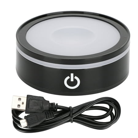 

ESTINK 3D Carving Base LED Base Crystal Black Sphere Touch Multi Mode Colorful White Light 3D Inner Carving Base White Light Base