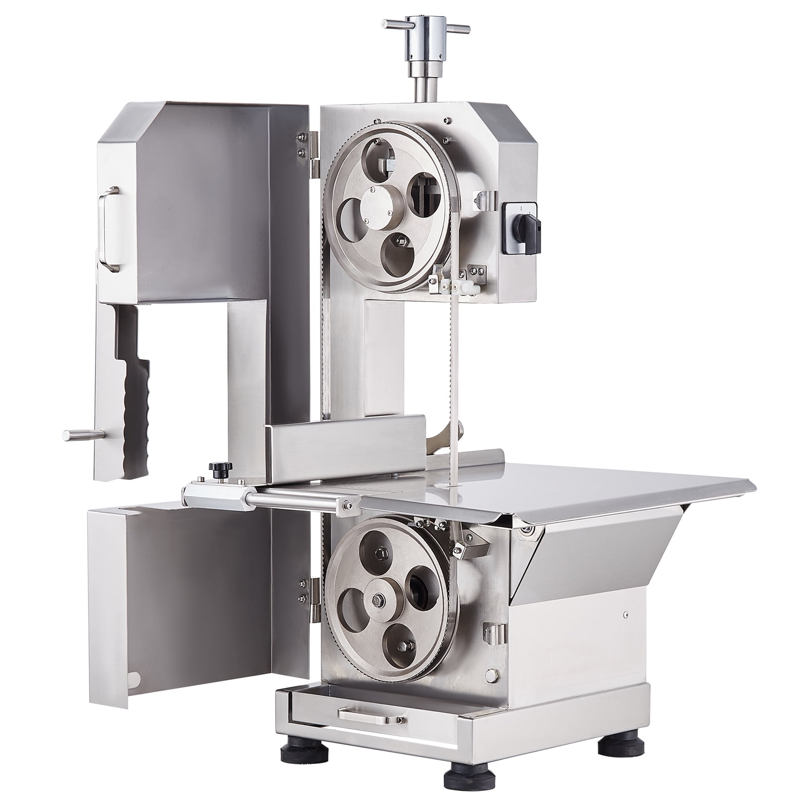 VEVOR Commercial Electric Meat Bandsaw, 2200W Stainless Steel Countertop Bone Sawing Machine, Workbeach 18.5" x 20.9", 0-7.1 Inch Cutting Thickness, Frozen Meat Cutter with 6 Blades for Rib Pork Beef