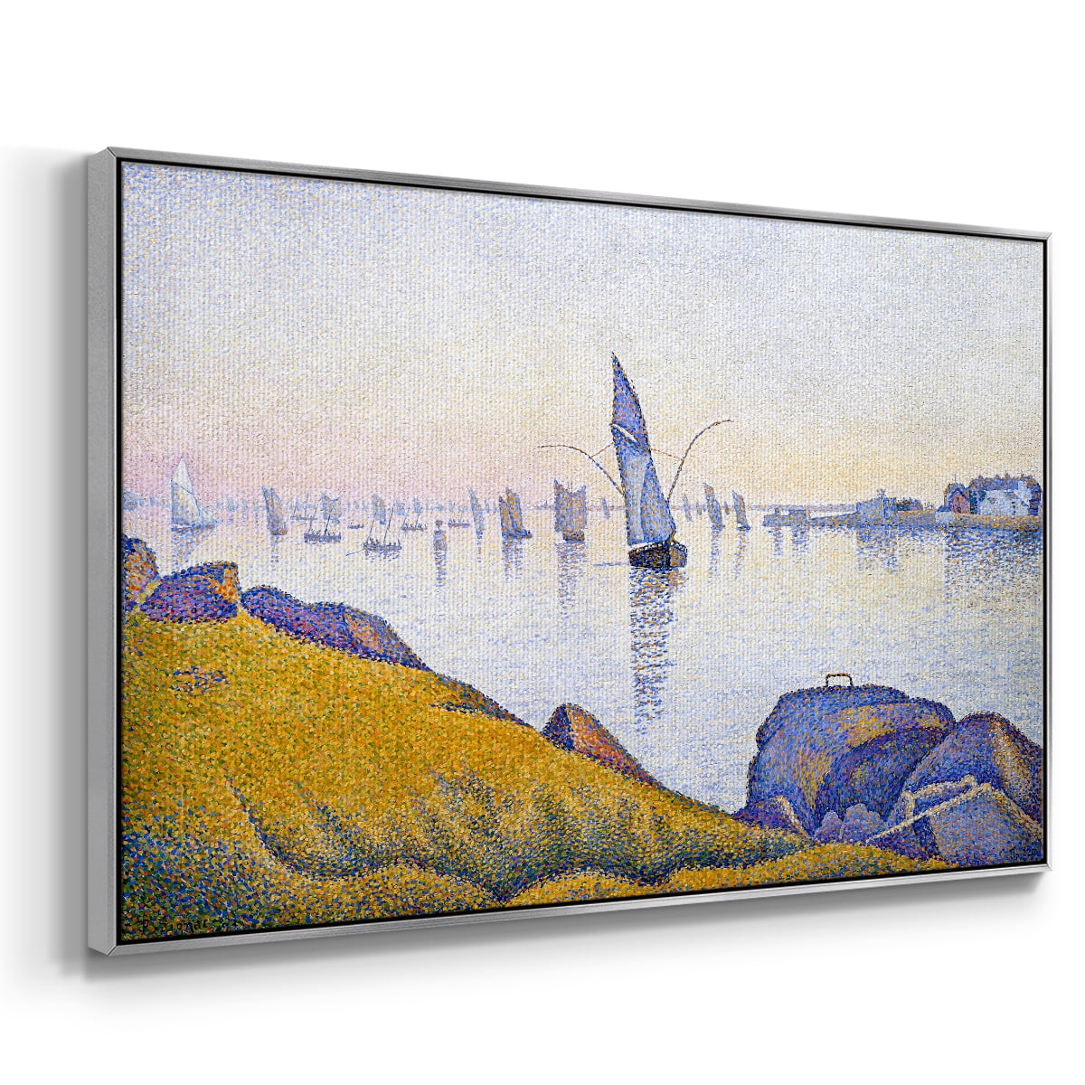 Vintage Landscape-XXXIII By Wexford Home Framed in Silver Wood Gallery Wrapped Canvas 25 in. x 37 in.