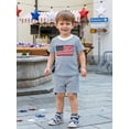 thumbnail image 3 of Toddler Baby Boy 4th of July Outfit Striped and Stars Flag Embroidery Striped Waffle Knit Short Sleeve T Shirt Tops and Shorts Set Summer Clothes, 3 of 10