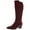 Wine, variant on Style & Co. Womens Myranda Tall Knee-High Boots Black 9.5 Medium (B,M)