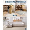thumbnail image 4 of 108" Modular Cloud Sectional Sofa with Chaise, Fluffy Boneless Couch, No Assembly Required & Compressed Packaging, l-Shaped Couches for Living Room, 4 of 8