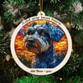 thumbnail image 3 of Schnauzer Stained Glass Suncatcher Ornament – Holiday Ornament with Text for Loved Ones, Family & Friends, Christmas 2025 Decoration, 3 of 6