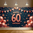 thumbnail image 3 of Decorative Design Birthday Banner Glitter Happy 60th Birthday Balloon for Milestone Celebration Party Decoration Event, 3 of 9