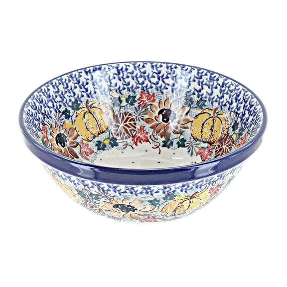 Blue Rose Polish Pottery Harvest Bounty Cereal/Soup Bowl