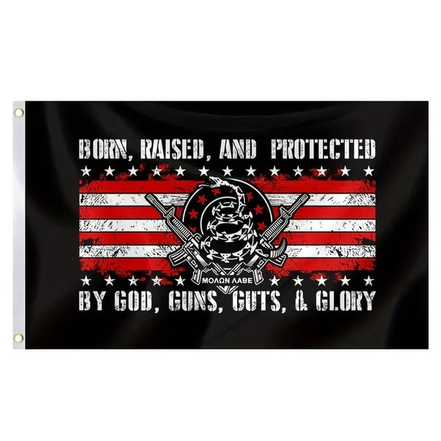 Tapiz inspirado en la bandera de Gadsden Molon Label Patriot, 100 x 150 cm