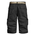 thumbnail image 3 of Zimjoy Men's Tactical Cargo Shorts Waterproof Multi Pocket Knee-Length Shorts Tactical Elastic Back Waist Velcro Tabs Ripstop Workwear, Black 2XL, 3 of 4