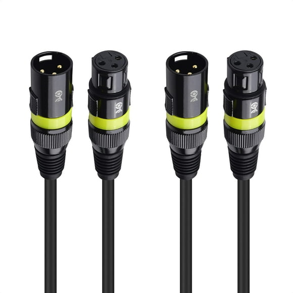 Cable DMX Stage Light Cable Matters, paquete de 2 unidades, 15,2 m, XLR de 3 pines